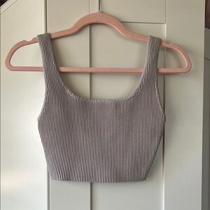 Aritzia Sculpt Knit Squareneck Cropped Tank
